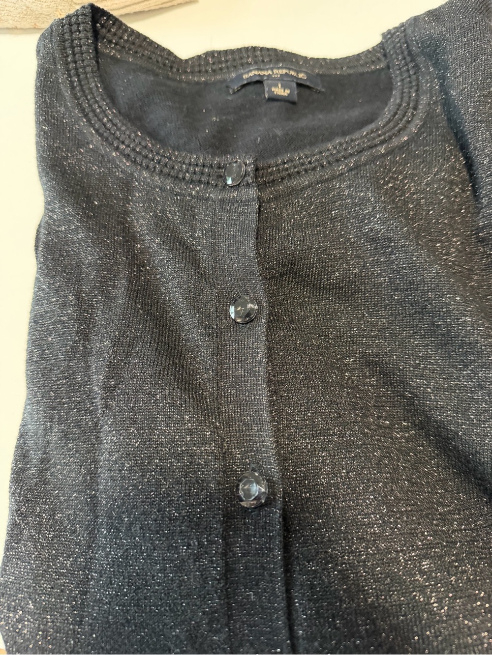 2 Banana Republic Factory Metallic Thread Crewneck Cardigan Sweaters